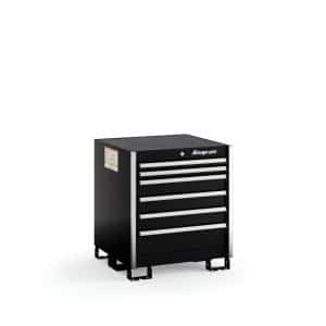 KSSB061AAPB — Six-Drawer Standard Bench (Gloss Black with Brushed Trim)