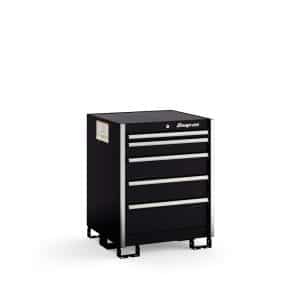 KSST051AAPB — Five-Drawer Standard Tall Bench (Gloss Black with Brushed Trim)