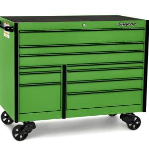 KTL1022ABKG — 54" 10-Drawer Double-Bank Masters Series Roll Cab (Extreme Green with Black Trim and Blackout Details)
