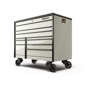 KTL1022ABLE7 — 54" 10-Drawer Double-Bank Masters Series Bed Liner Top Roll Cab (Arctic Silver with Blackout Trim)