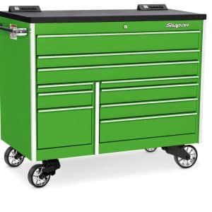 KTL1022APJJ8 — 54" 10-Drawer Double-Bank Masters Series Bed Liner PowerTop™ Roll Cab (Extreme Green)