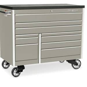 KTL1022APKS7 — 54" 10-Drawer Double-Bank Masters Series Bed Liner Top Roll Cab (Arctic Silver)