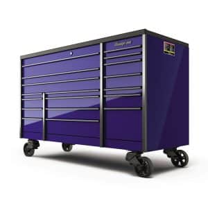 KTL1023ABVF7 — 72" 18-Drawer Triple-Bank Masters Series Bed Liner Top Roll Cab (Midnight Blue with Titanium Trim and Blackout Details)
