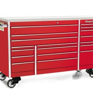 KTL1023APBO1 — 72" 18-Drawer Triple-Bank Masters Series Stainless Steel Top Roll Cab (Red)