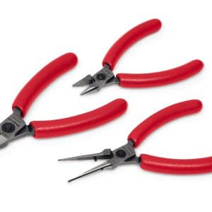 PLP300A — 3 pc Precision Pliers Set (Red)