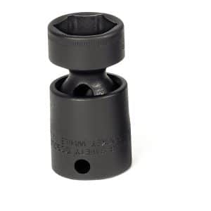 RIPFM21C — 3/8" Drive 6-Point Metric 21 mm Low-Profile Swivel Impact Socket (Black Oxide)