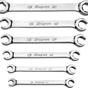 RXFMS606B — 6 pc 6-Point Metric Flank Drive® Double End Flare Nut Wrench Set (9–21 mm)