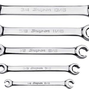 RXFS605B — 5 pc 6-Point SAE Flank Drive® Double End Flare Nut Wrench Set (1/4–13/16")