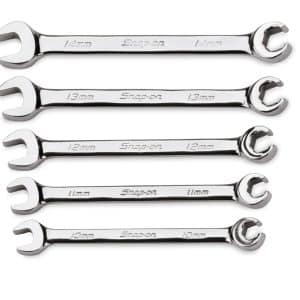 RXSM605B — 5 pc 6-Point Metric Open-End/Flare Nut Wrench Set (10–14 mm)
