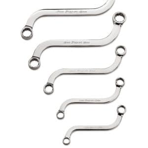 SBXM605 — 5 pc 12-Point Metric Flank Drive® S-Shaped Box Wrench Set (10–19 mm)