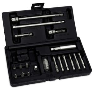 SDMEXT19K — 19 pc 1/4" Hex Drive Adaptor and Bit Set