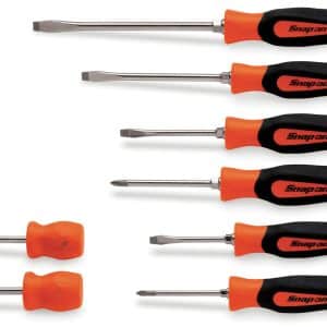 SGDX80BO — 8 pc Instinct® Soft Grip Combination Screwdriver Set (Orange)