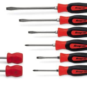 SGDX80BR — 8 pc Instinct® Soft Grip Combination Screwdriver Set (Red)