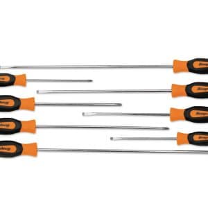 SGDXL80BO — 8 pc Instinct® Soft Grip Extra-Long Combination Cabinet Screwdriver Set (Orange)