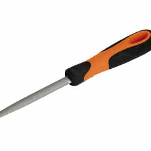 SGF4HRO — 4" Soft Grip Handle Bastard Cut Half Round Miniature File (Orange)