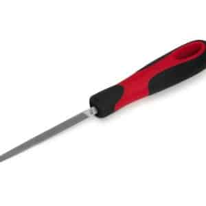 SGF4T — 4" Soft Grip Handle Bastard Cut Triangular Miniature File (Red)