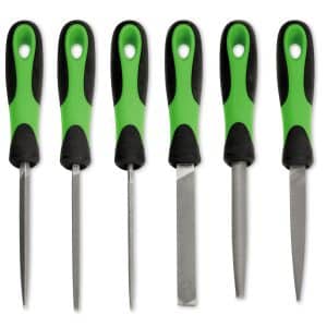 SGFMN106G — 6 pc Soft Grip Handle Miniature File Set (Green)