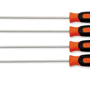SGLASA204CO — 4 pc Instinct® Soft Grip Long Pick Set (Orange)