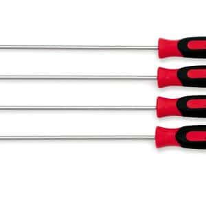 SGLASA204CR — 4 pc Instinct® Soft Grip Long Pick Set (Red)