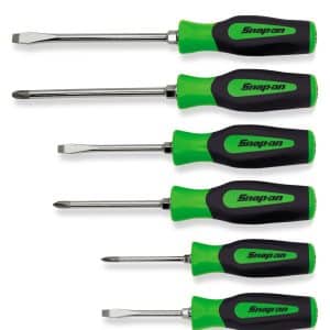 SHDX60G — 6 pc Instinct® Combination Hard Grip Standard Screwdriver Set (Green)