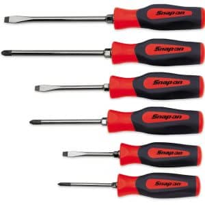 SHDX60R — 6 pc Instinct® Combination Hard Grip Standard Screwdriver Set (Red)