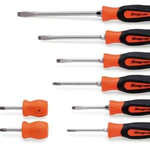 SHDX80O — 8 pc Instinct® Hard Grip Combination Screwdriver Set (Orange)
