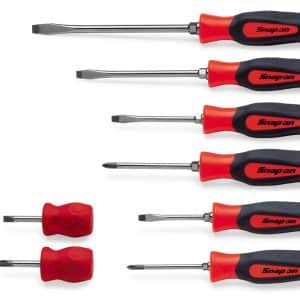 SHDX80R — 8 pc Instinct® Hard Grip Combination Screwdriver Set (Red)