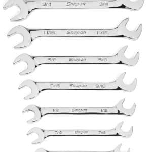SVS807A — 7 pc SAE Flank Drive® Plus Four-Way Angle Head Open-End Wrench Set (3/8–3/4")