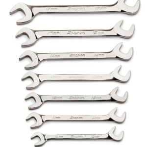 VSM807B — 7 pc Metric 30°/60° Four-Way Angle Open-End Wrench Set (10–15 and 17 mm)