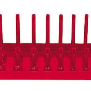 YA14FR — 1/4" Drive SAE 2-Row Socket Holder with Posts (Red)