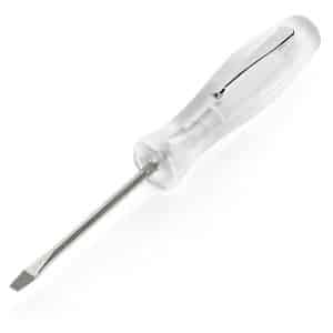 SDD214 — Flat Tip .025" Spark Test Clear Screwdriver