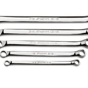 XB605A — 5 pc 12-Point SAE Flank Drive® 10° Offset Box Wrench Set (3/8-7/16, 1/2-9/16, 5/8-11/16, 3/4-13/16" and 7/8-15/16")