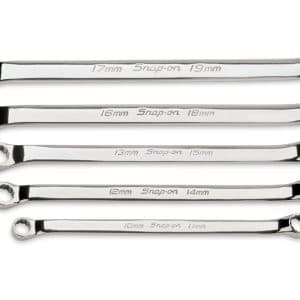 XBM605A — 5 pc 12-Point Metric Flank Drive® 10° Offset Box Wrench Set (10-11, 12-14, 13-15, 16-18 mm and 17-19 mm)