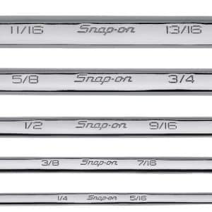 XDHF605 — 5 pc 12-Point SAE Flank Drive® High-Performance 0° Offset Box Wrench Set (1/4–13/16")