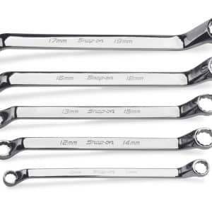 XOM605 — 5 pc 12-Point Metric Flank Drive® 60° Deep Offset Box Wrench Set (10-11, 12-14, 13-15, 16-18 mm and 17-19 mm)